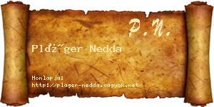 Pláger Nedda névjegykártya